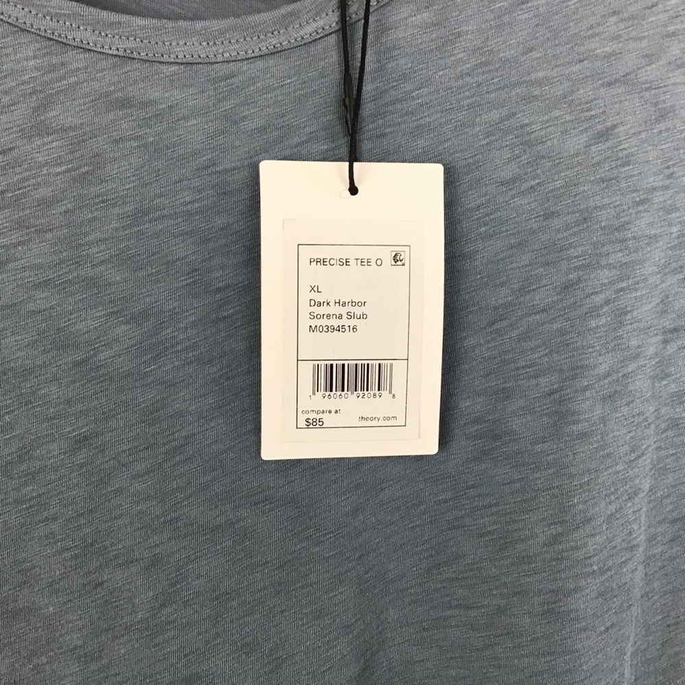 Theory Pima cotton Precise Tee O Dark Harbor Serena Slub size XL NWT - Picture 3 of 7